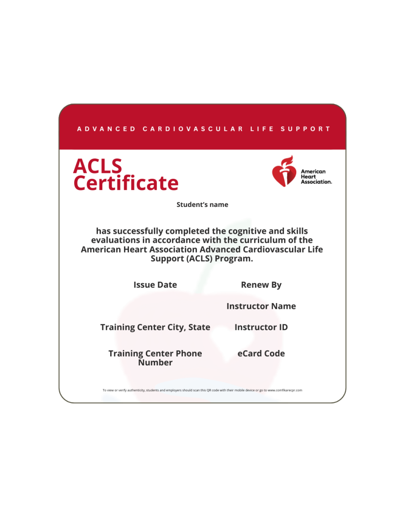 Advanced Cardiac Life Support I ACLS Certification in Gaithersburg